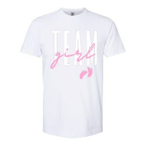 Team Girl Gender Reveal Baby Shower Pink Or Blue Softstyle CVC T-Shirt