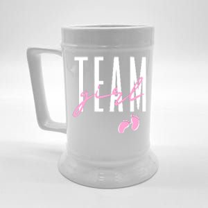 Team Girl Gender Reveal Baby Shower Pink Or Blue Beer Stein