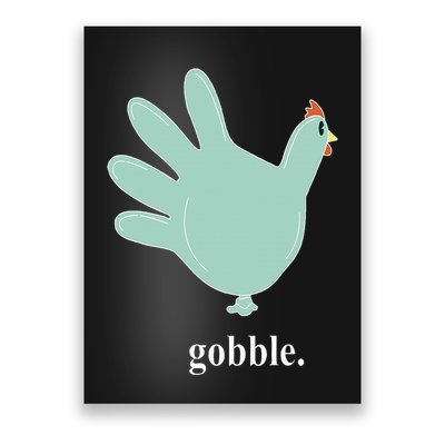 Turkey Glove Gobble Thanksgiving Thankful Nurse Poster