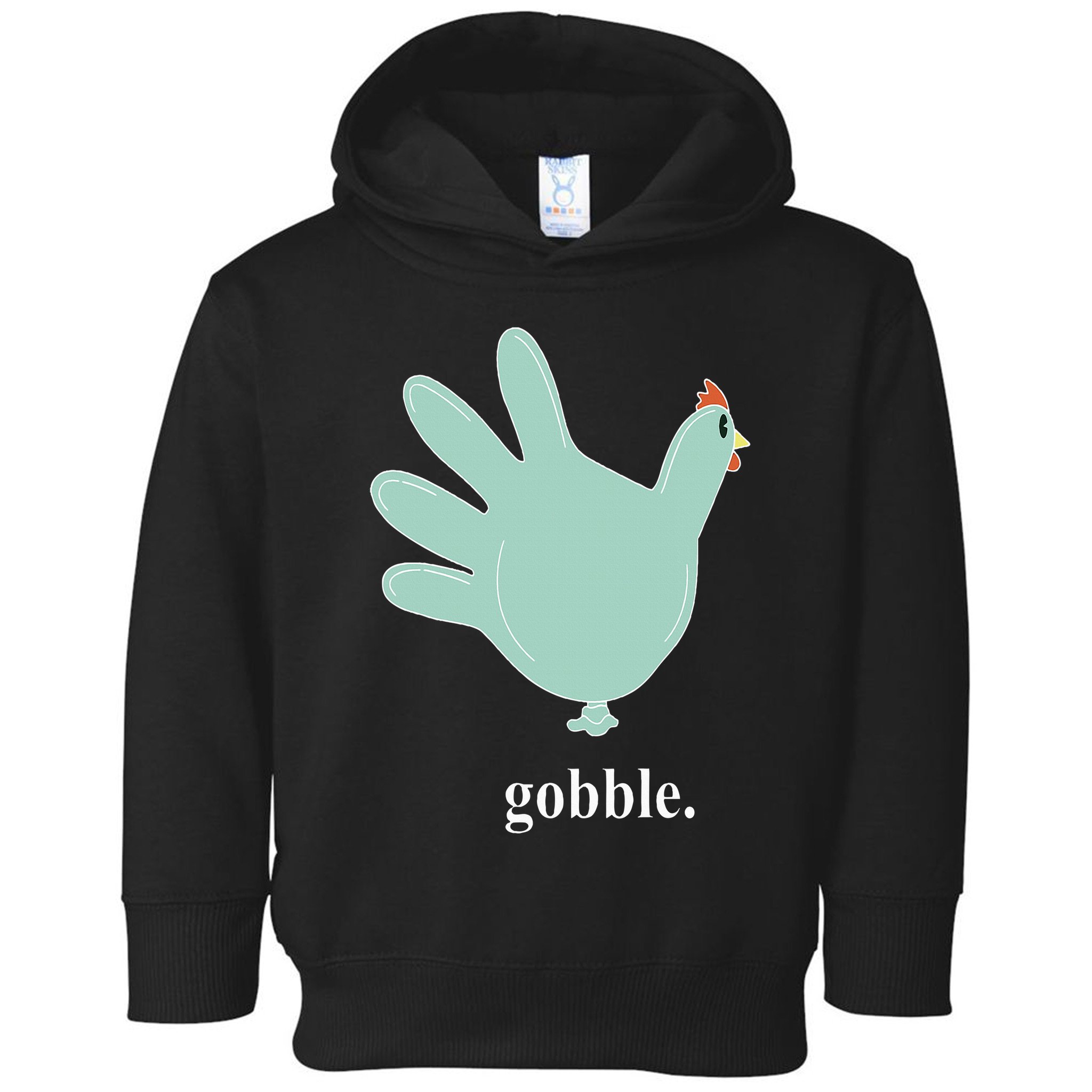 Turkey Glove Gobble Thanksgiving Thankful Nurse Toddler Hoodie