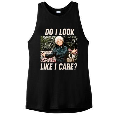 The Golden Girl Sophia Do I Look Like I Care Ladies PosiCharge Tri-Blend Wicking Tank