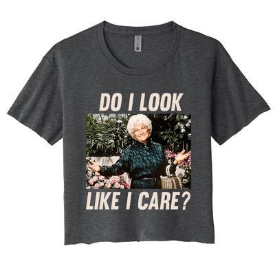 The Golden Girl Sophia Do I Look Like I Care Women's Crop Top Tee