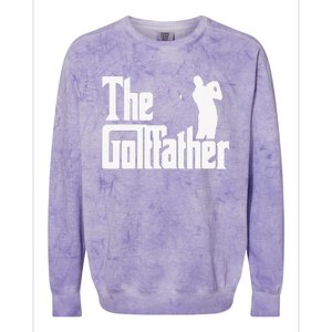 The Golffather Golf Father Funny Golfing Fathers Day Colorblast Crewneck Sweatshirt