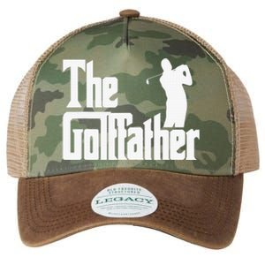 The Golffather Golf Father Funny Golfing Fathers Day Legacy Tie Dye Trucker Hat