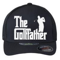 The Golffather Golf Father Funny Golfing Fathers Day Flexfit Unipanel Trucker Cap