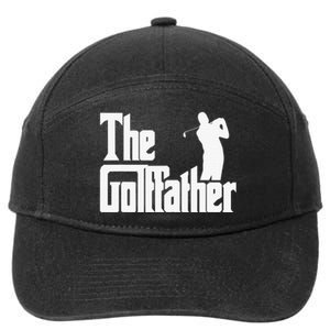 The Golffather Golf Father Funny Golfing Fathers Day 7-Panel Snapback Hat