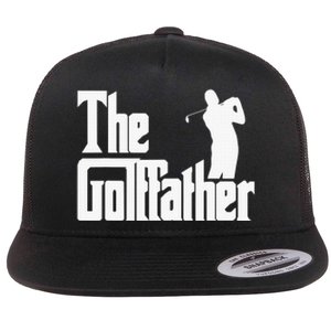 The Golffather Golf Father Funny Golfing Fathers Day Flat Bill Trucker Hat