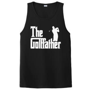 The Golffather Golf Father Funny Golfing Fathers Day PosiCharge Competitor Tank