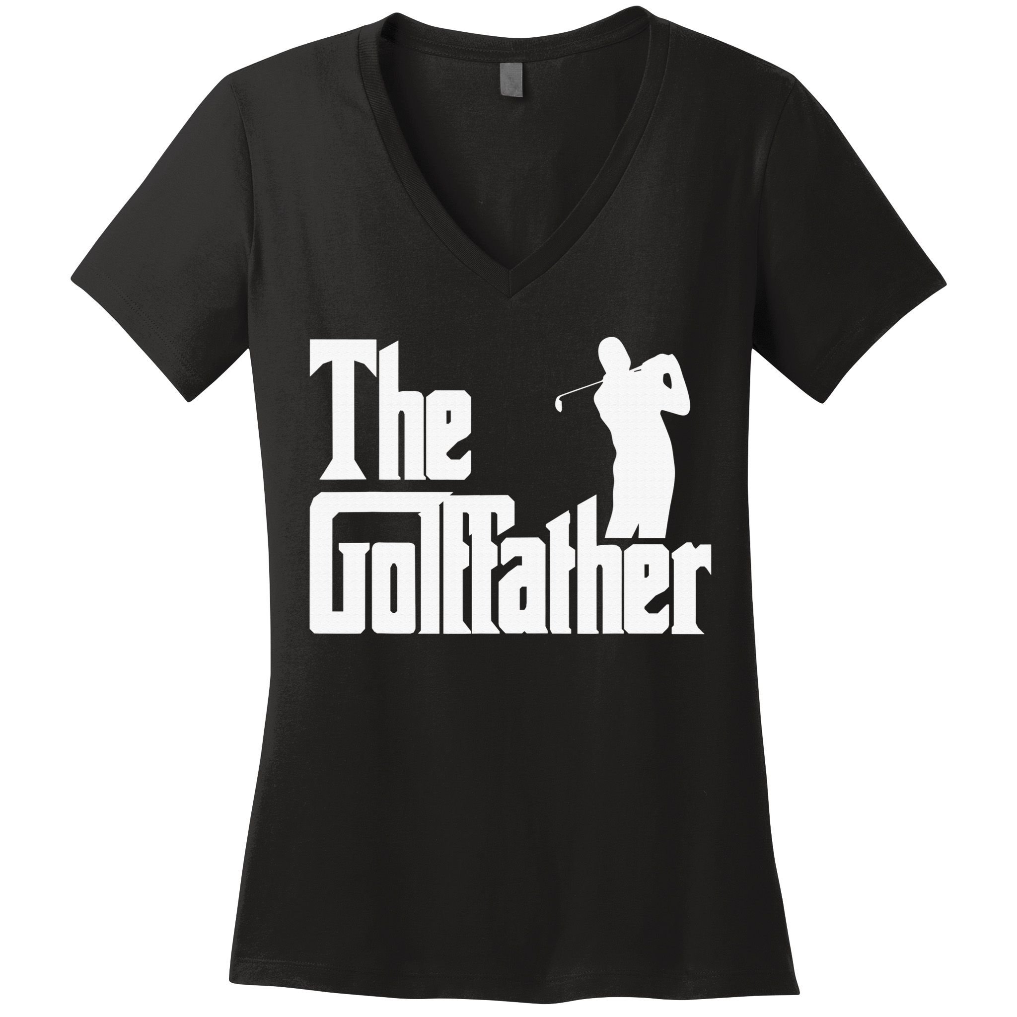 The Golffather Golf Father Funny Golfing Fathers Day Women's V-Neck T-Shirt
