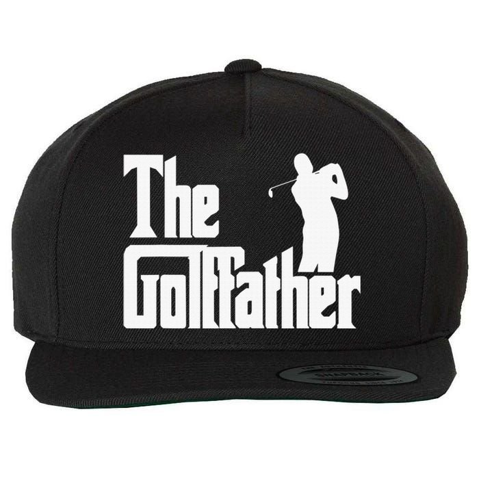 The Golffather Golf Father Funny Golfing Fathers Day Wool Snapback Cap