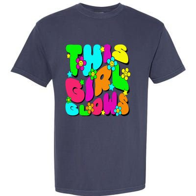 This Girl Glows Tie Dye Bright Colors 80S And 90S Garment-Dyed Heavyweight T-Shirt