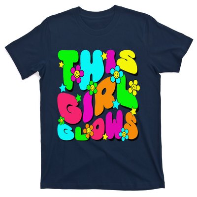 This Girl Glows Tie Dye Bright Colors 80S And 90S T-Shirt