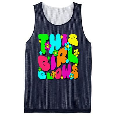 This Girl Glows Tie Dye Bright Colors 80S And 90S Mesh Reversible Basketball Jersey Tank