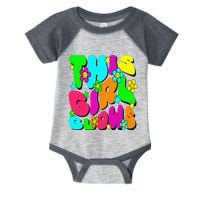 This Girl Glows Tie Dye Bright Colors 80S And 90S Infant Baby Jersey Bodysuit