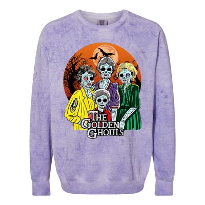 The Golden Ghouls Halloween Zombie Funny Halloween Colorblast Crewneck Sweatshirt