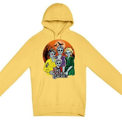 The Golden Ghouls Halloween Zombie Funny Halloween Premium Pullover Hoodie