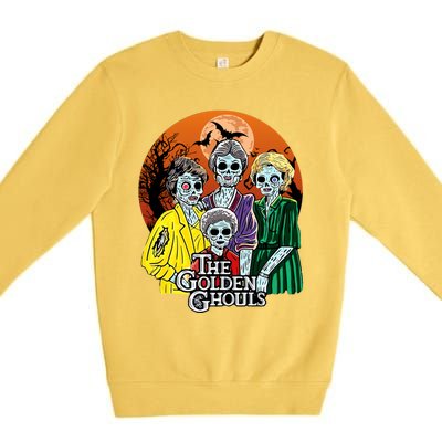 The Golden Ghouls Halloween Zombie Funny Halloween Premium Crewneck Sweatshirt