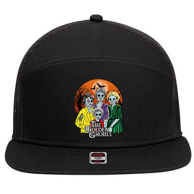 The Golden Ghouls Halloween Zombie Funny Halloween 7 Panel Mesh Trucker Snapback Hat