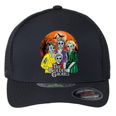 The Golden Ghouls Halloween Zombie Funny Halloween Flexfit Unipanel Trucker Cap