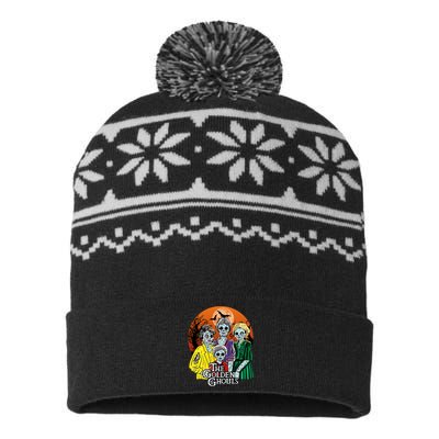 The Golden Ghouls Halloween Zombie Funny Halloween USA-Made Snowflake Beanie