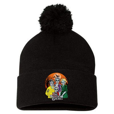 The Golden Ghouls Halloween Zombie Funny Halloween Pom Pom 12in Knit Beanie