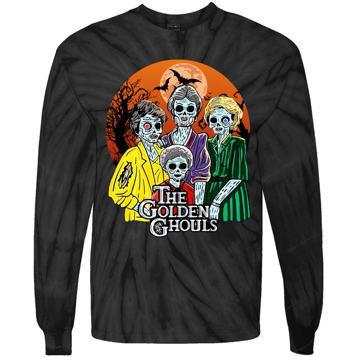 The Golden Ghouls Halloween Zombie Funny Halloween Tie-Dye Long Sleeve Shirt