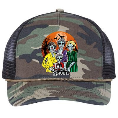 The Golden Ghouls Halloween Zombie Funny Halloween Retro Rope Trucker Hat Cap