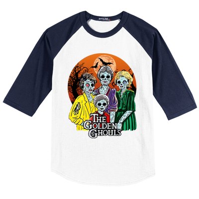 The Golden Ghouls Halloween Zombie Funny Halloween Baseball Sleeve Shirt