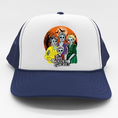 The Golden Ghouls Halloween Zombie Funny Halloween Trucker Hat