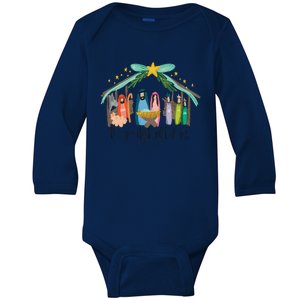 The Greatest Gift For All Christmas Nativity Jesus Christian Gift Baby Long Sleeve Bodysuit