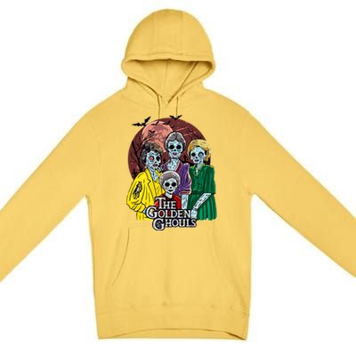 The Golden Ghouls Halloween Zombie Funny Halloween Premium Pullover Hoodie