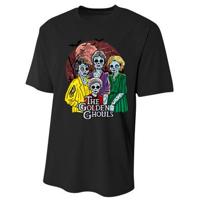 The Golden Ghouls Halloween Zombie Funny Halloween Performance Sprint T-Shirt