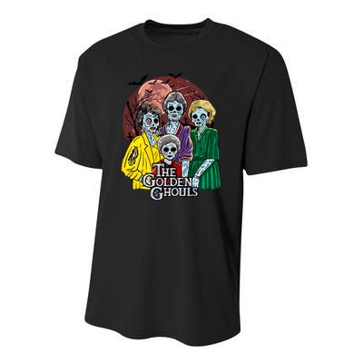 The Golden Ghouls Halloween Zombie Funny Halloween Youth Performance Sprint T-Shirt