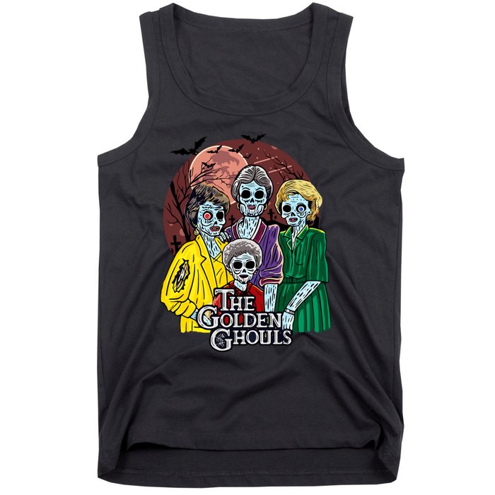 The Golden Ghouls Halloween Zombie Funny Halloween Tank Top