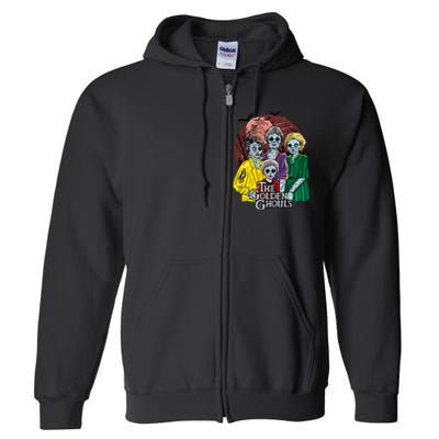 The Golden Ghouls Halloween Zombie Funny Halloween Full Zip Hoodie