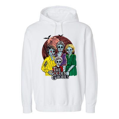 The Golden Ghouls Halloween Zombie Funny Halloween Garment-Dyed Fleece Hoodie