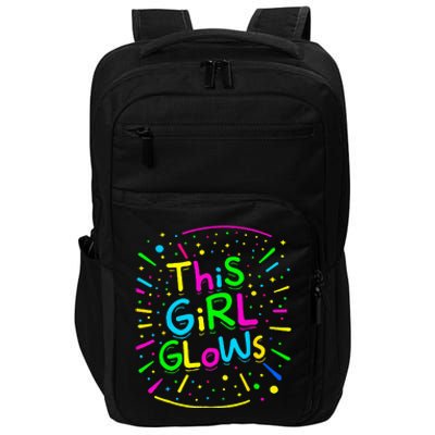 This Girl Glows Tie Dye Bright Colors 80S And 90S Impact Tech Backpack