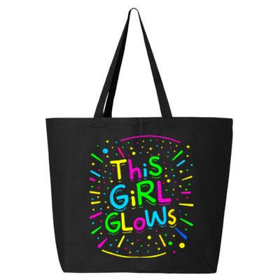 This Girl Glows Tie Dye Bright Colors 80S And 90S 25L Jumbo Tote