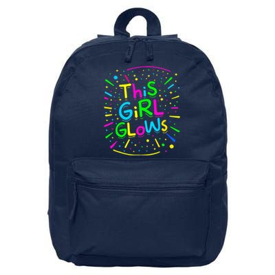 This Girl Glows Tie Dye Bright Colors 80S And 90S 16 in Basic Backpack