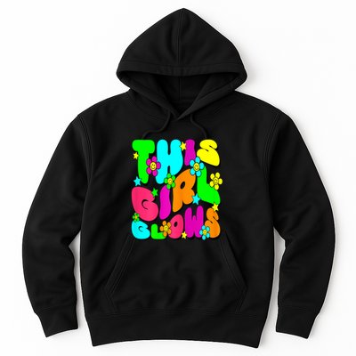 This Girl Glows For Tie Dye Bright Colors 80s And 90s Hoodie
