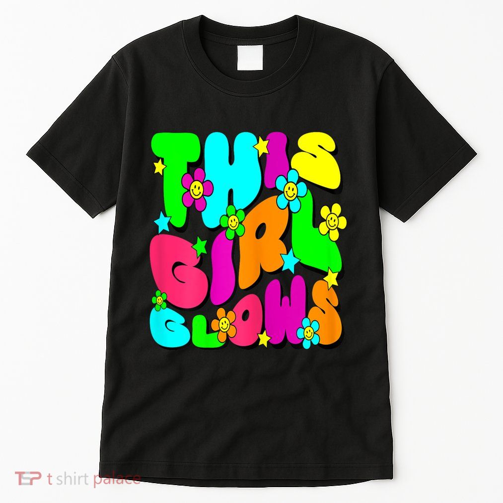 This Girl Glows For Tie Dye Bright Colors 80s And 90s Tall T-Shirt