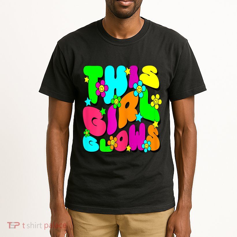 This Girl Glows For Tie Dye Bright Colors 80s And 90s Tall T-Shirt
