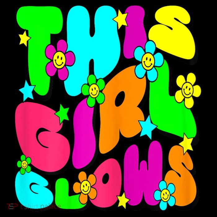 This Girl Glows For Tie Dye Bright Colors 80s And 90s Tall T-Shirt