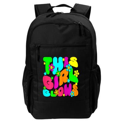 This Girl Glows For Tie Dye Bright Colors 80s And 90s Backpack