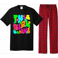 This Girl Glows For Tie Dye Bright Colors 80s And 90s Pajama Set