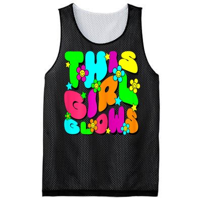 This Girl Glows For Tie Dye Bright Colors 80s And 90s Mesh Reversible Basketball Jersey Tank