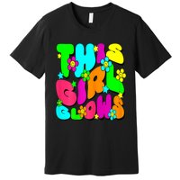 This Girl Glows For Tie Dye Bright Colors 80s And 90s Premium T-Shirt