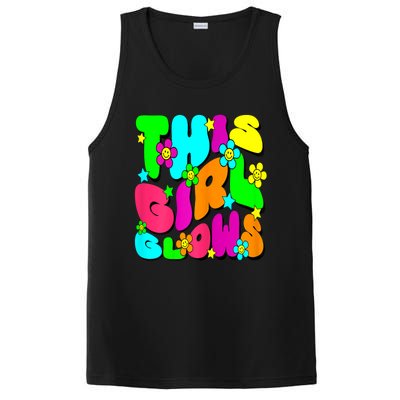 This Girl Glows For Tie Dye Bright Colors 80s And 90s PosiCharge Competitor Tank