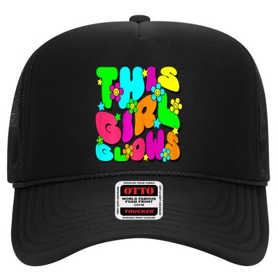 This Girl Glows For Tie Dye Bright Colors 80s And 90s Trucker Hat