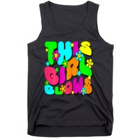 This Girl Glows For Tie Dye Bright Colors 80s And 90s Tank Top